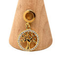 CZ/ 925 Silver/ K Gold Fashion Pendant Circle Tree